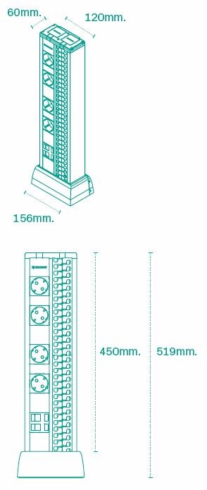 Duplo Mini Columna | Technical Drawing and levels| IBConnect