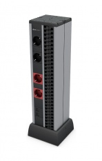 MINI COLUMNA - 2 (2 T ELETTRICHE + 2 T ELETTRICHE ROSSE + 1 PIASTRA 2RJ45 + ORGANIZER)