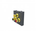 Módulo 45x45 - 1x3RCA | IBConnect